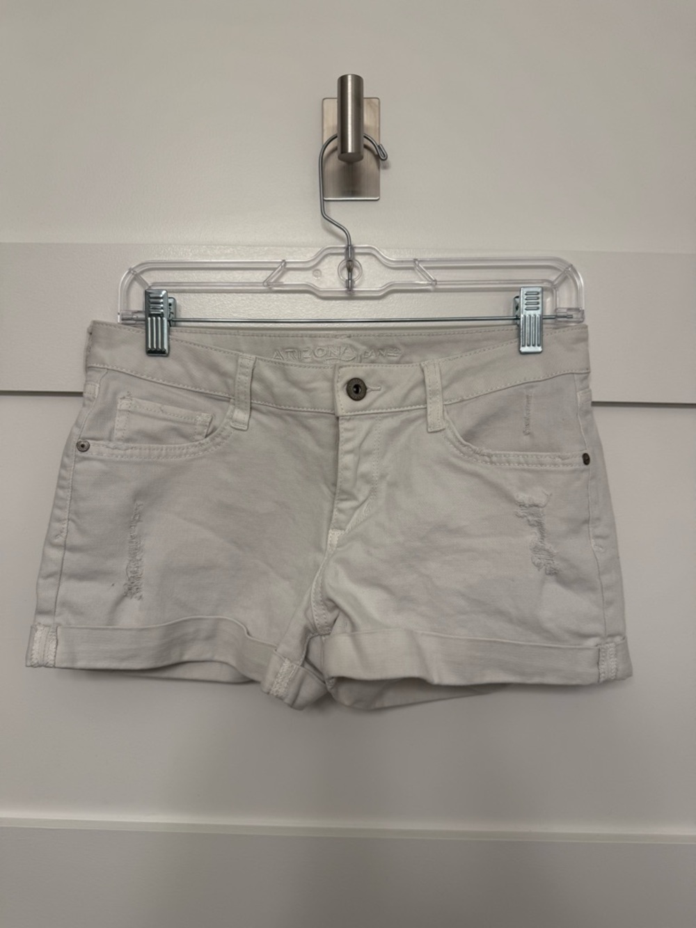 Arizona Jean Company Cream Denim Jean Shorts